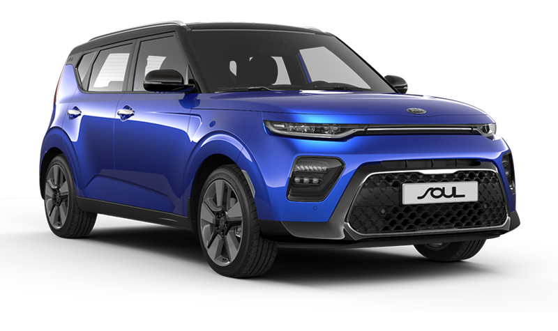 Kia Soul, Neptune Blue / Cherry Black