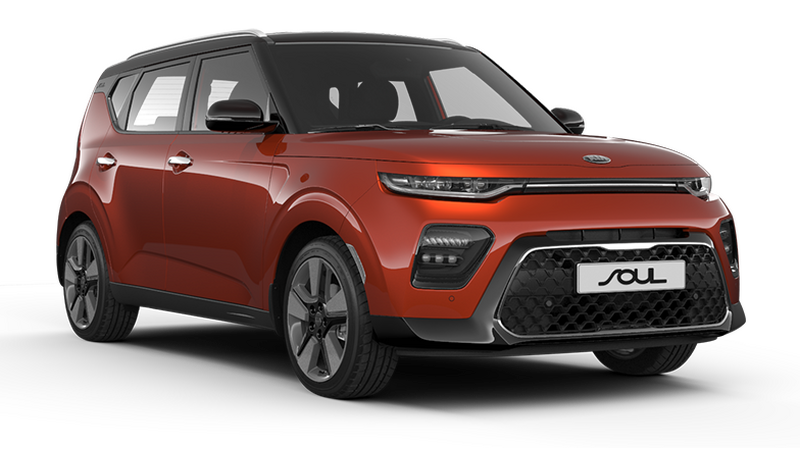 Kia Soul, Mars Orange / Cherry Black