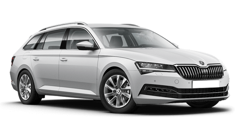Skoda Superb Combi, Белый металлик Moon