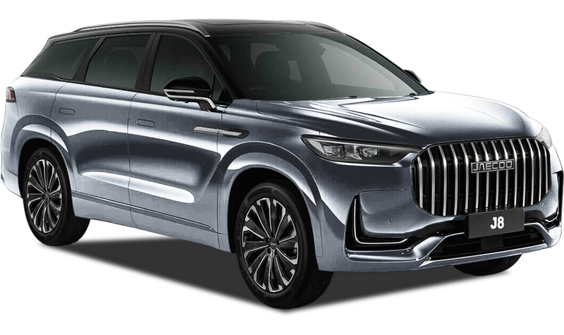 JAECOO J8, Серебристый с чёрной крышей