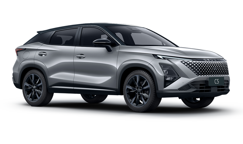 OMODA Новая C5, Серебристый с черной крышей