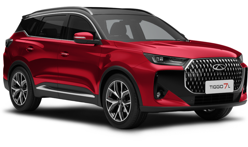 Chery Tiggo 7L, Красный с черной крышей